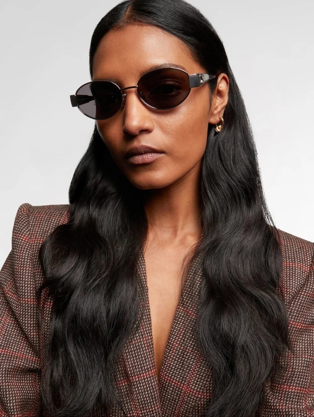 NEW! CELINE Metal Triomphe 54MM Oval Sunglasses GOLD HARDWARE - Picture 7 of 16